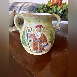 Lang Candles Melting Pot Christmas Santa theme” Silent Night “candleholder decor